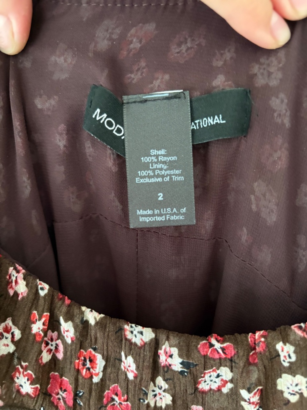 Brown floral maxi dress - Picture 3 of 4